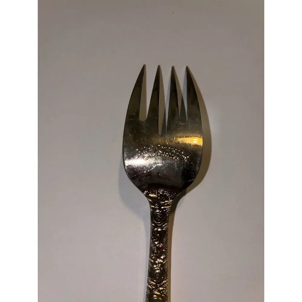 Vintage Cellini Romanesque Gold Salad Fork